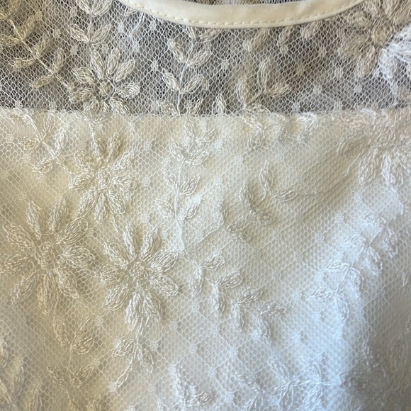Laura Ashley London Girls Dress White Lace Crinoline 3T NWT - Picture 8 of 9